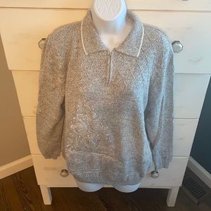 Collared sequin sweater. Like new condition